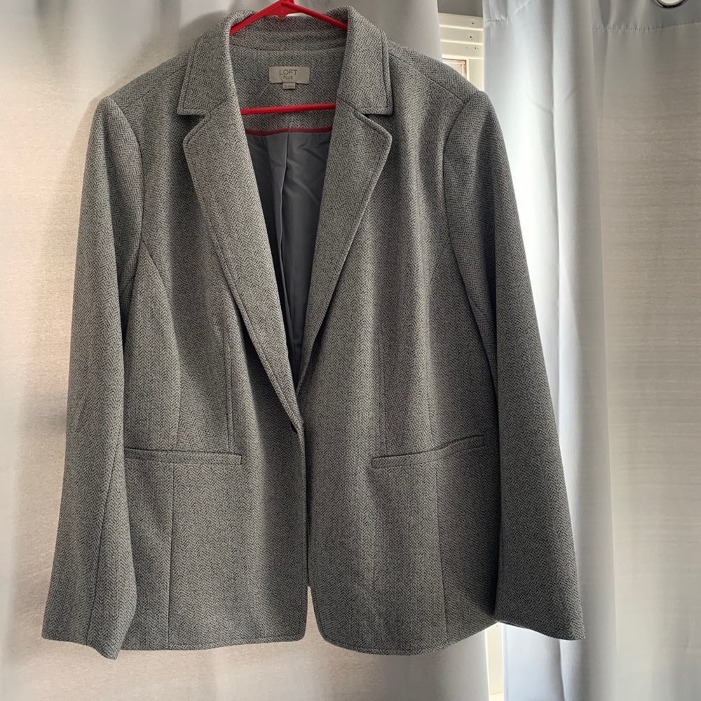 LOFT gray blazer size 18 NWOT